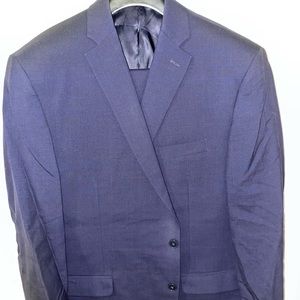 Calvin Klein Wool Suit 48R Royal Blue - New